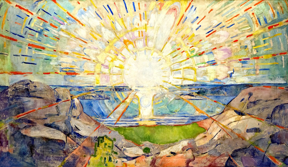 archaeologyart's tweet image. The Sun by Edvard Munch, 1911