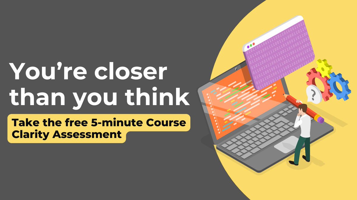 wizcabin's tweet image. Most courses don’t fail because of motivation.
They fail because of confusion.
Start with clarity.

Take the free 5-minute Course Clarity Assessment 👇
[wizcabin.com/find-your-righ…]

#Coursework  #clarity #BuildingInPublic