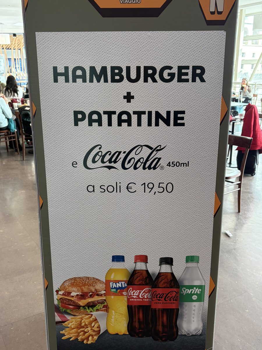 #Roma #Termini: 20 € per una merenda, sono l'offerta della vita: come dire di no.

MAVAFFANCULOVA..