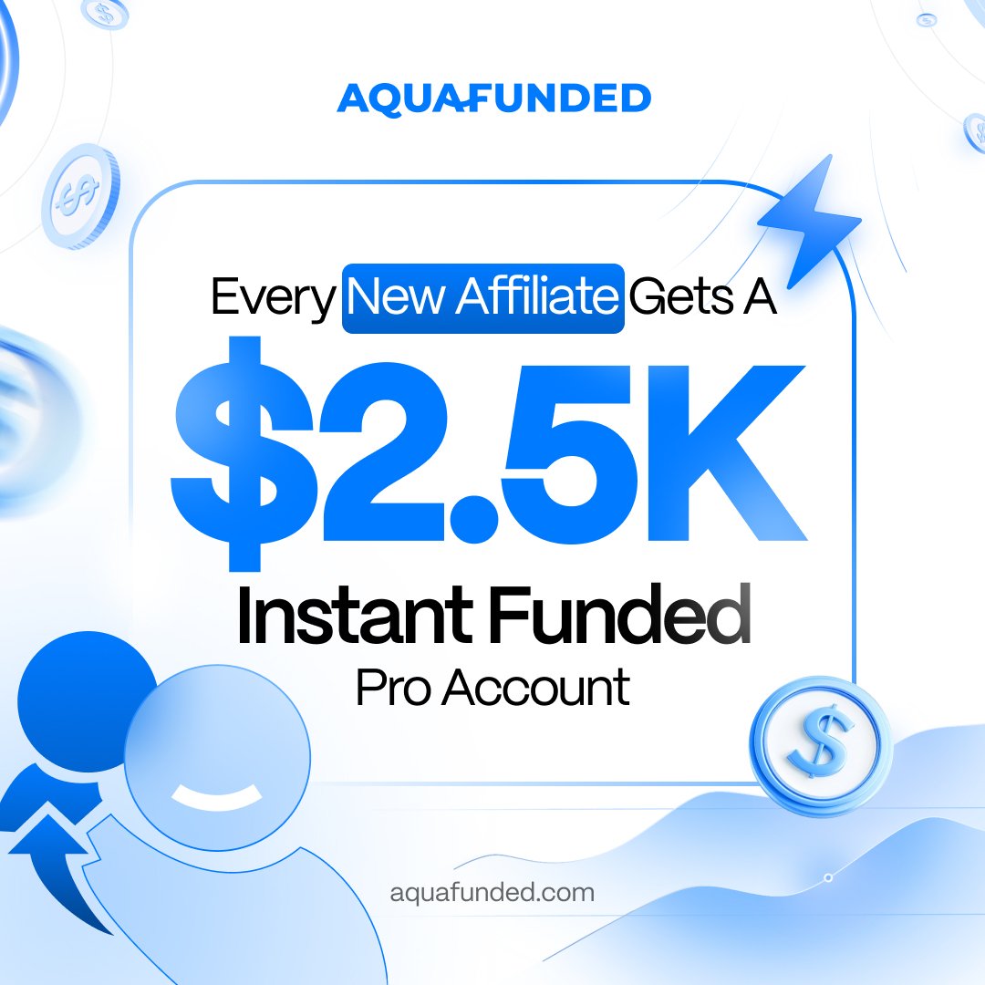AquaFunded is giving every new affiliate a
💰 $2.5K Instant Funded Pro Account

Creators, traders, community owners — this is your moment. Get funded AND get paid.

One referral is all it takes to start earning 💧
👉 aquafunded.com/refer-earn