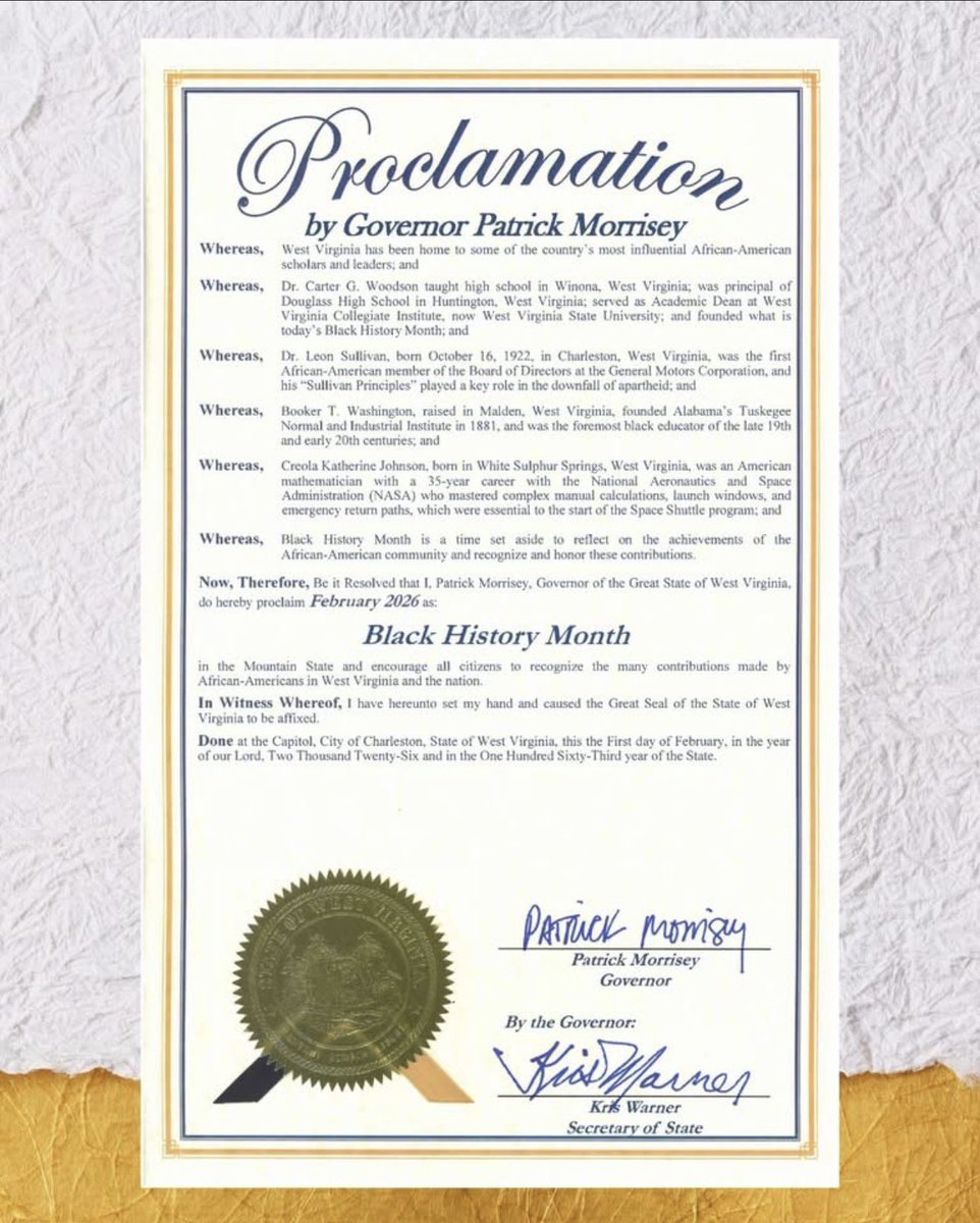 This month, we are honored to share Governor Morrisey’s Proclamation recognizing Black History Month. February is a time to celebrate legacy, culture, and the powerful contributions of black Americans — past, present, and future.

#HHOMA #BlackHistoryMonth