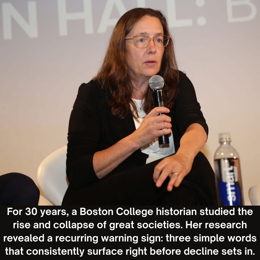 Cathy2NotToday's tweet image. “For more than thirty years, a historian at Boston College has focused on a single question. How do strong, stable societies fall apart?

Her name is Heather Cox Richardson. While most of us skim headlines and feel a vague sense of unease, she spends her time in archives. She