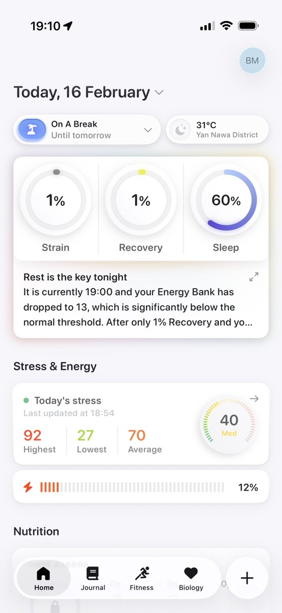 BrightMinho's tweet image. แอป Bevel + Apple Watch โหดมากกกกก 

— พูดอีกรอบว่า ถ้ามี Apple Watch อยู่แล้ว ลองแอปนี้ก่อน แพลนซื้อ WHOOP อาจถูกพับไปได้เลย

มันบอกว่า เราอาจจะป่วย (ก็ป่วยจริง ๆ🥹)
อุณหภูมิร่างกายสูงขึ้นกว่าปกติ 
(Apple Watch สามารถวัดอุณหภูมิจากข้อมือได้🌡️⌚️)

Recovery จากแอป Bevel