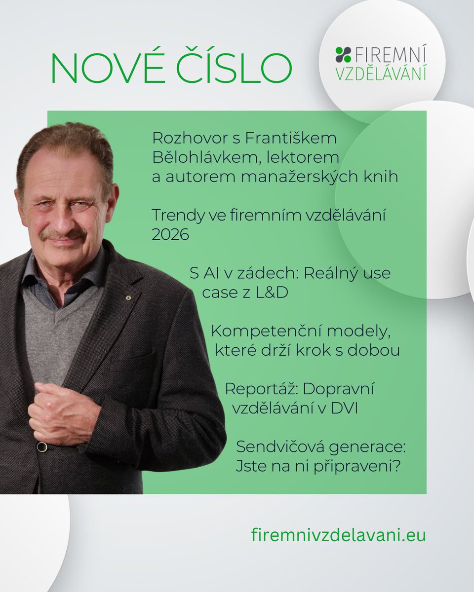 Těšíte se? Vydání nového čísla Firemního vzdělávání se blíží... 💚

#edu #hr #lnd #firemnivzdelavani #casopis