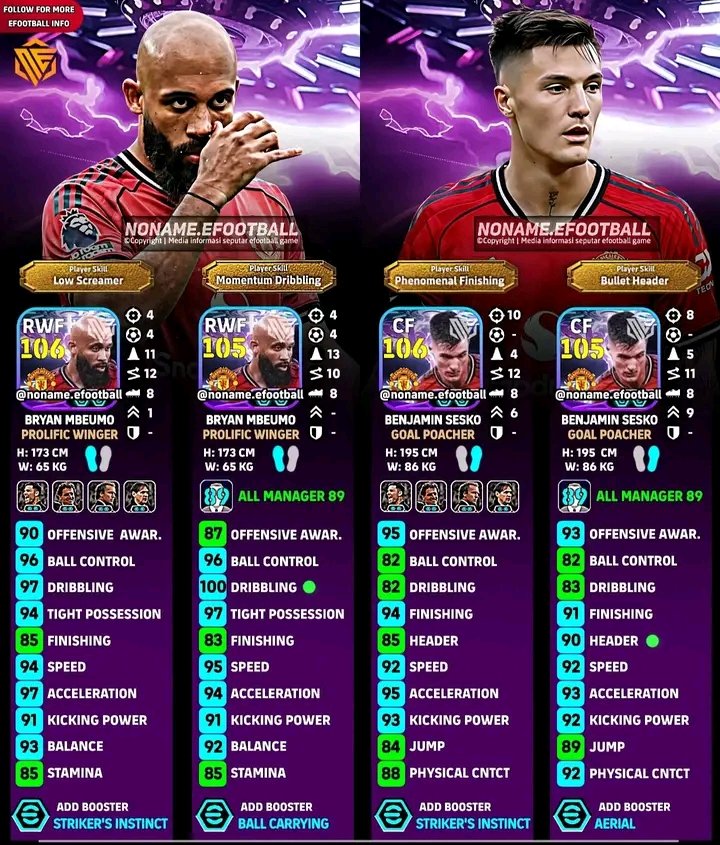 🚨 Training Guide

ShowTime Mbeumo &amp; Sesko Training Guides

#eFootball