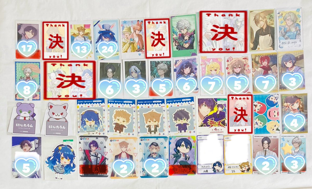 にじさんじ 缶バッジ 買取 譲渡 ポスカ ポストカード チェキ チップス