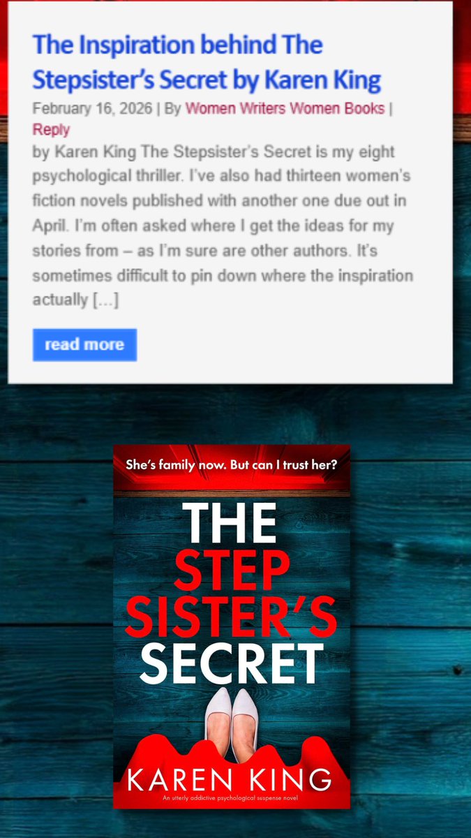 WomenWriters's tweet image. THE STEPSISTER'S SECRET by  @karen_king  is out today, and we're featuring Karen on our site! booksbywomen.org/the-inspiratio…