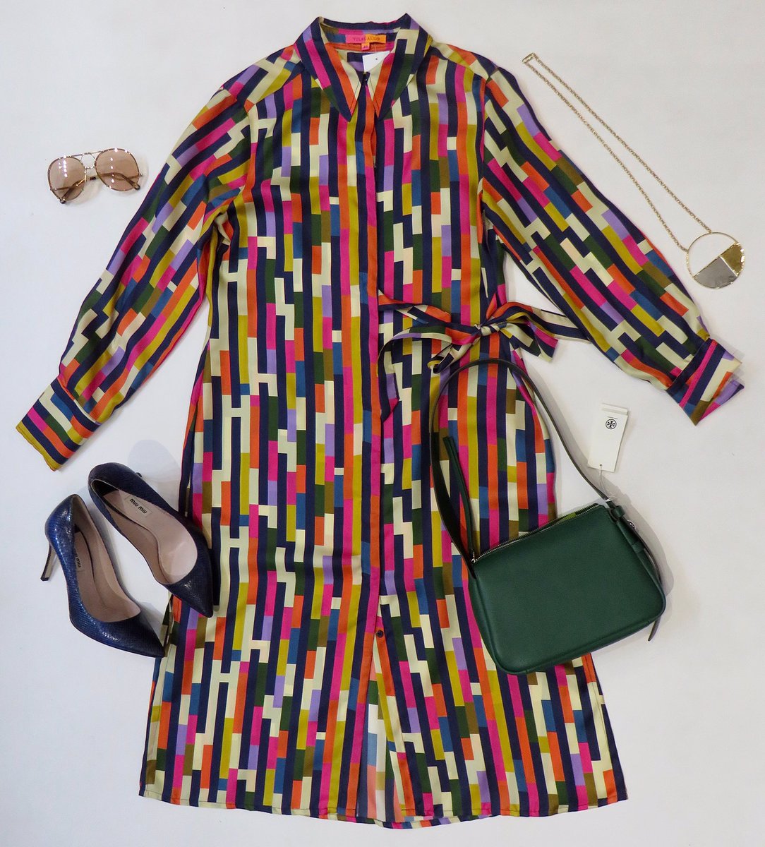 Seeing blue skies over the weekend has us wanting to wear more colour.. Spring might be on it’s way 🤞🏼🌈 #VillaGallo silk dress, £100, UK 12 🌈 #MiuMiu shoes, £100, EUR 40.5 🌈 #ToryBurch Romy bag, £200 (RRP £330) 🌈 #AurelieBidermann pendant, £150 🌈 &amp; #Chloé sunglasses, £120 🌈
