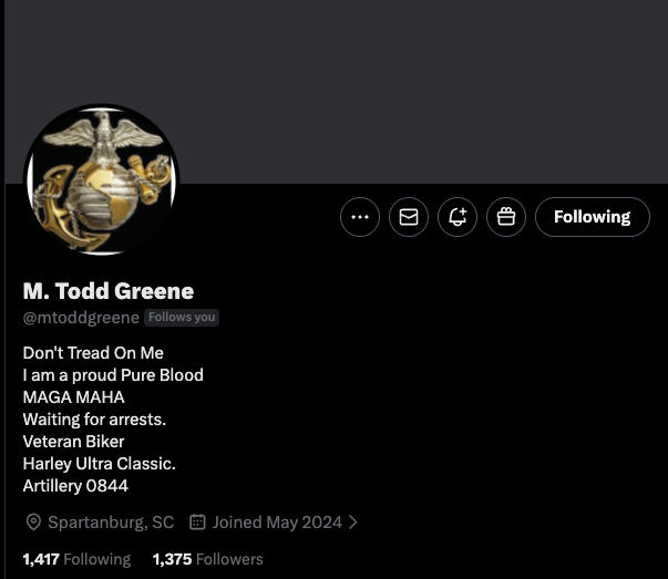 Morning Veteran Shoutout!

Let's build upon this Marine's support network with a follow and maybe a repost?

<a href="/mtoddgreene/">M. Todd Greene</a>