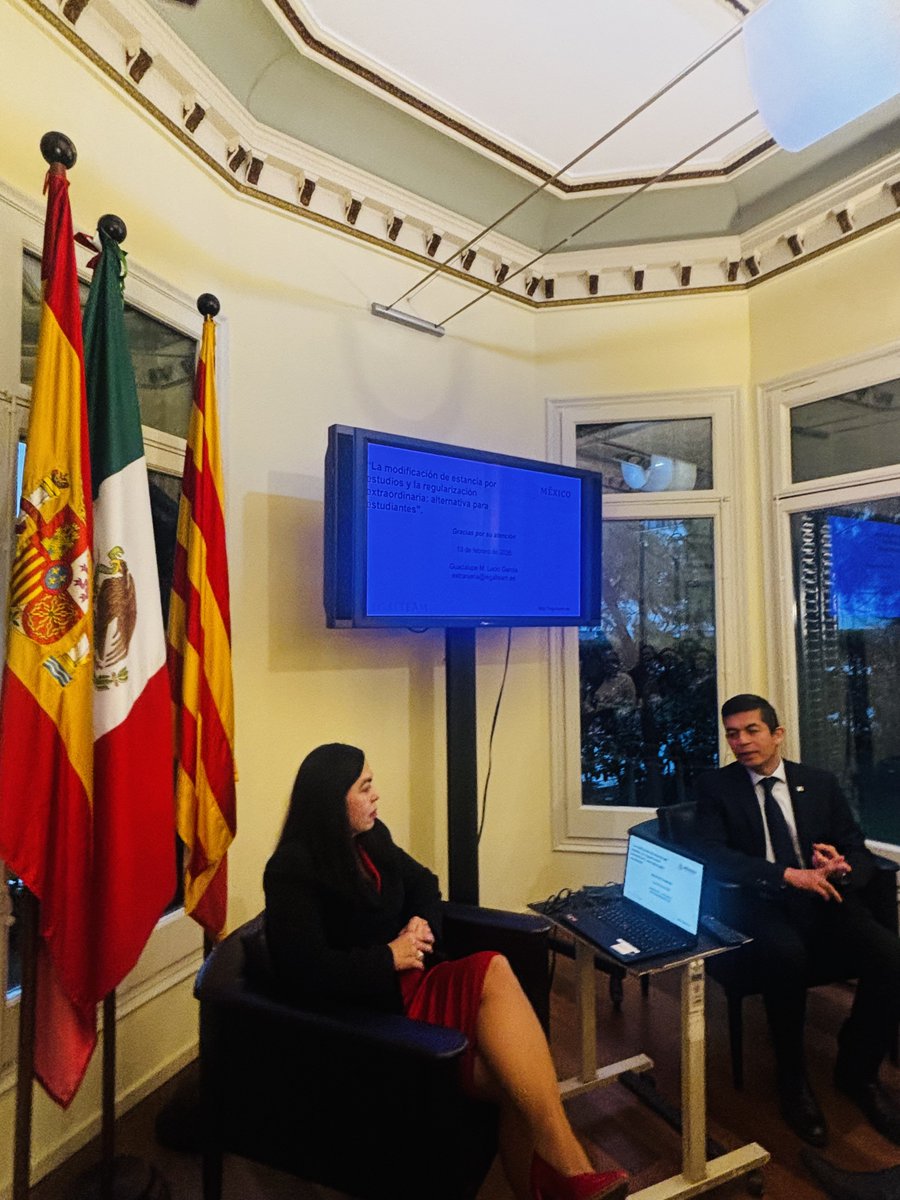 Charla informativa con la abogada consultora Guadalupe Lucio para orientar a estudiantes mexicanos y evitar estafas en procesos de modificación migratoria
¡En <a href="/ConsulMexBCN/">Consulmex Barcelona</a>  seguimos promoviendo espacios que fortalezcan la seguridad y el bienestar de nuestra comunidad!
1/