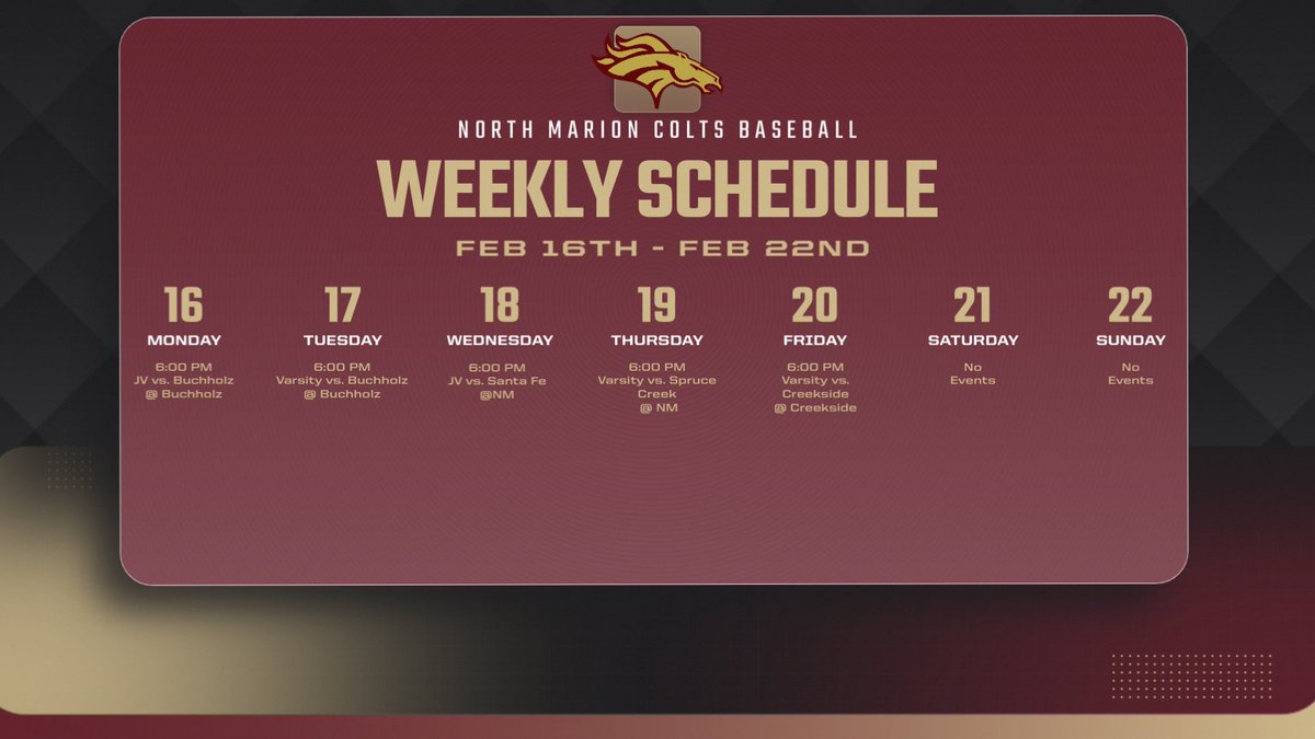 North Marion Colts Baseball tweet media