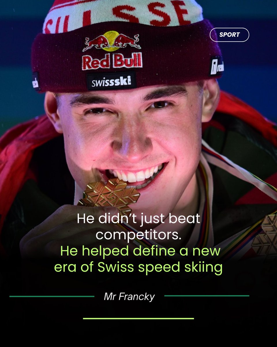 DiamondAI66's tweet image. Franjo von Allmen didn’t just win races — he rewrote what’s possible
Started World Cup skiing in 2023
By 2025 he was claiming wins in super‑G and downhill.
In 2026 at the Milan‑Cortina Winter Olympics, he didn’t just medal
he dominated: gold in downhill, super‑G, and team combin