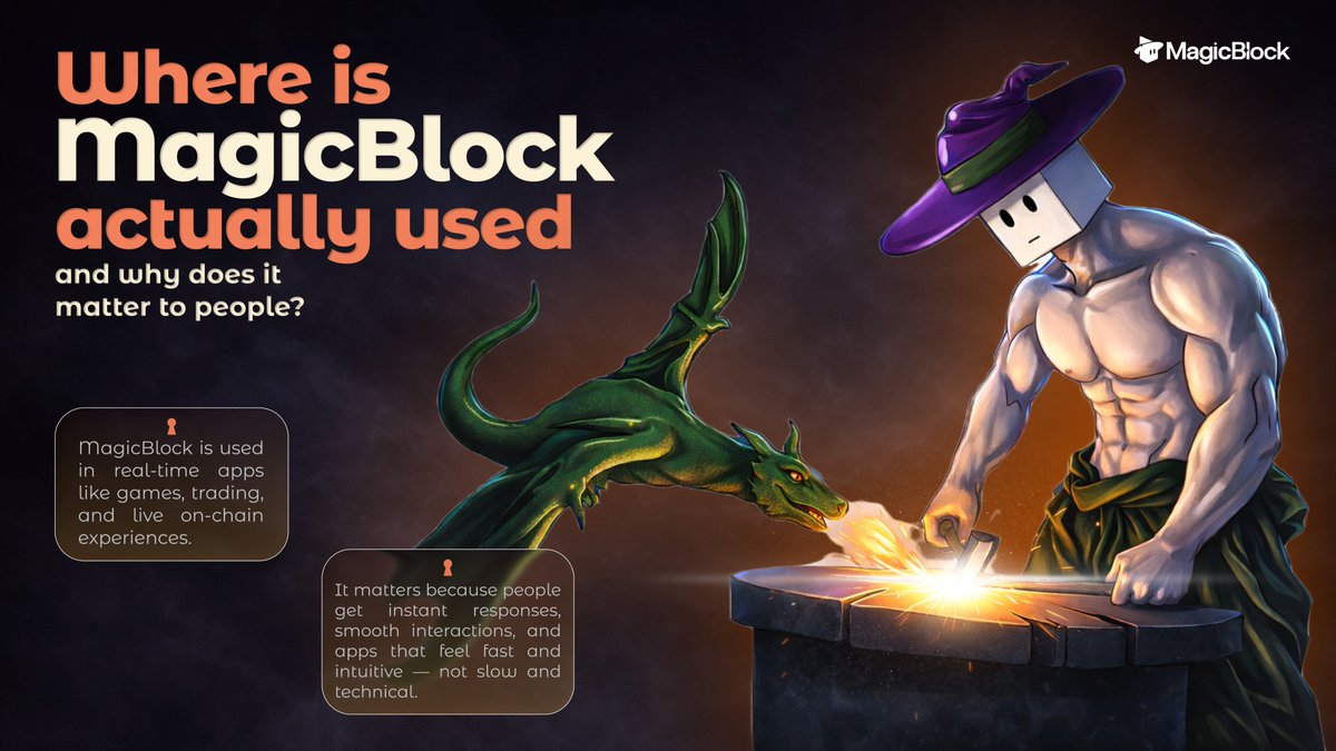 Where is MagicBlock actually used - and why does it matter?

MagicBlock shines anywhere time = everything: onchain games, trading, live interactions, and real-time apps where users keep clicking, moving, and taking actions - and don’t want to wait for "confirmation" every time