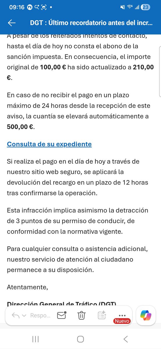 Reixel_ms's tweet photo. Queridos estafadores: 
Ya es el correo número 20 por lo menos que borro en cuestión de un mes, todos ellos desde direcciones distintas y con importes distintos.
Os informo que no tengo ningún coche a mi nombre ni me han pillado conduciendo ninguno. Asique dejad de ser pesados !! https://t.co/QQ7TuTjshe
