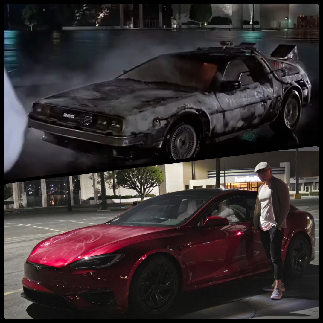 Doc used remote control to drive the DeLorean here.
My new Tesla drove itself here. No interventions.
@tesla <a href="/Tesla/">Tesla</a>_AI  #fsd #modelSPlaid #backtothefuture #movielocations