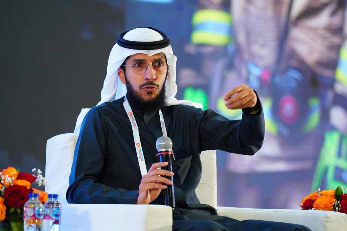 SASREF_Jubail's tweet photo. #SASREF participated in #ERFL2026 as a Diamond Sponsor, reinforcing its leadership in fire safety and HSSE excellence.

SASREF’s Fire Chief served on the organizing committee and presented a technical paper, while Deputy Fire Chief Ahmed Al-Subaie joined specialized panels on leadership diversity and autonomous fire control. 

During the inauguration, GM Industrial Security and Safety Abdulkareem Al-Shammari received the shield of recognition on behalf of SASREF in appreciation of its Diamond sponsorship, and participated in a leadership panel discussing the future of fire safety.