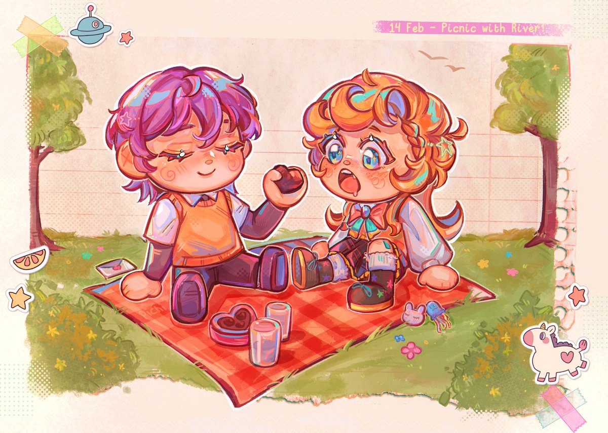 Valentine's day picnic ☆ﾟ⁠.⁠*⁠･

#pichi_ocs