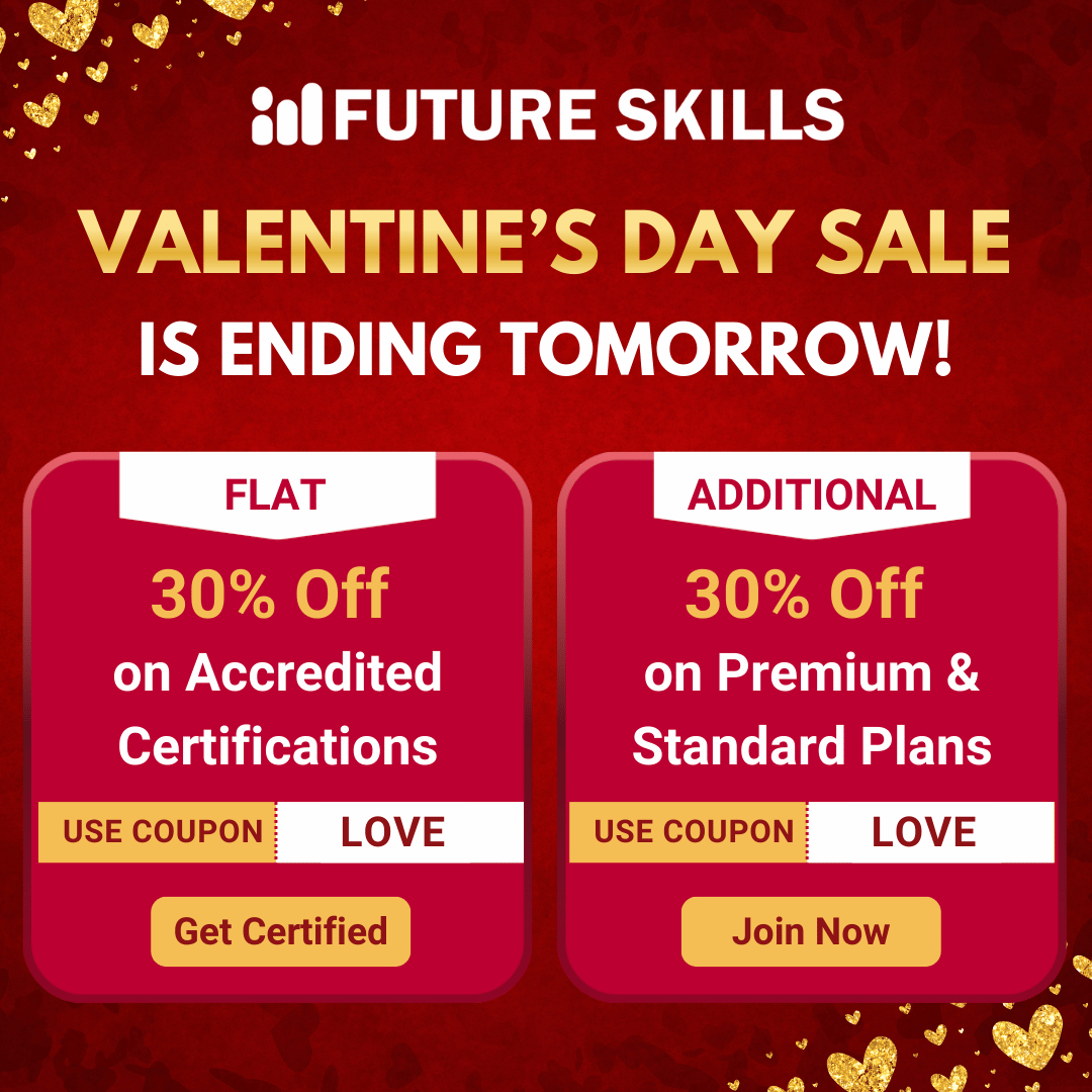 FutureSkillsEdu's tweet image. Last chance! Valentine’s Day Sale ends tomorrow 💘

Get 30% OFF on accredited AI certifications &amp;amp; learning plans, Use code: LOVE 🏷️

Future-proof your career. Learn smarter. Grow faster. 💼

👉 futureskillsacademy.com/valentines-day…

#ValentinesSale #AIcertification #CareerGrowth #FutureReady