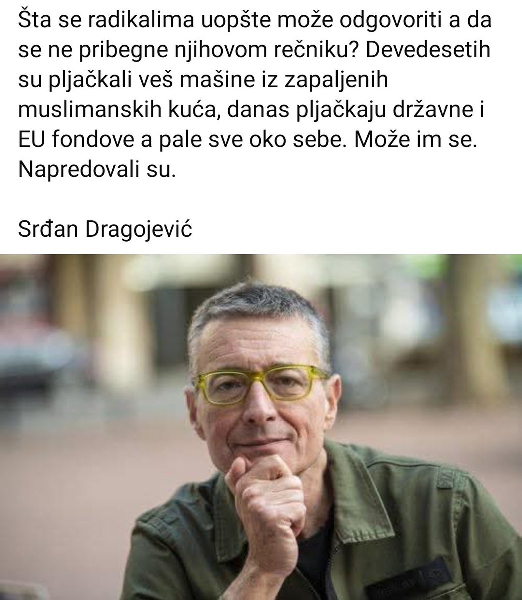Sve nam je Srđan lepo objasnio, a mi se ponašamo kao da je naspram mas neka evropska levica, a ne najgori šljam koji je ikad hodao zemljom, gori i od nacista...