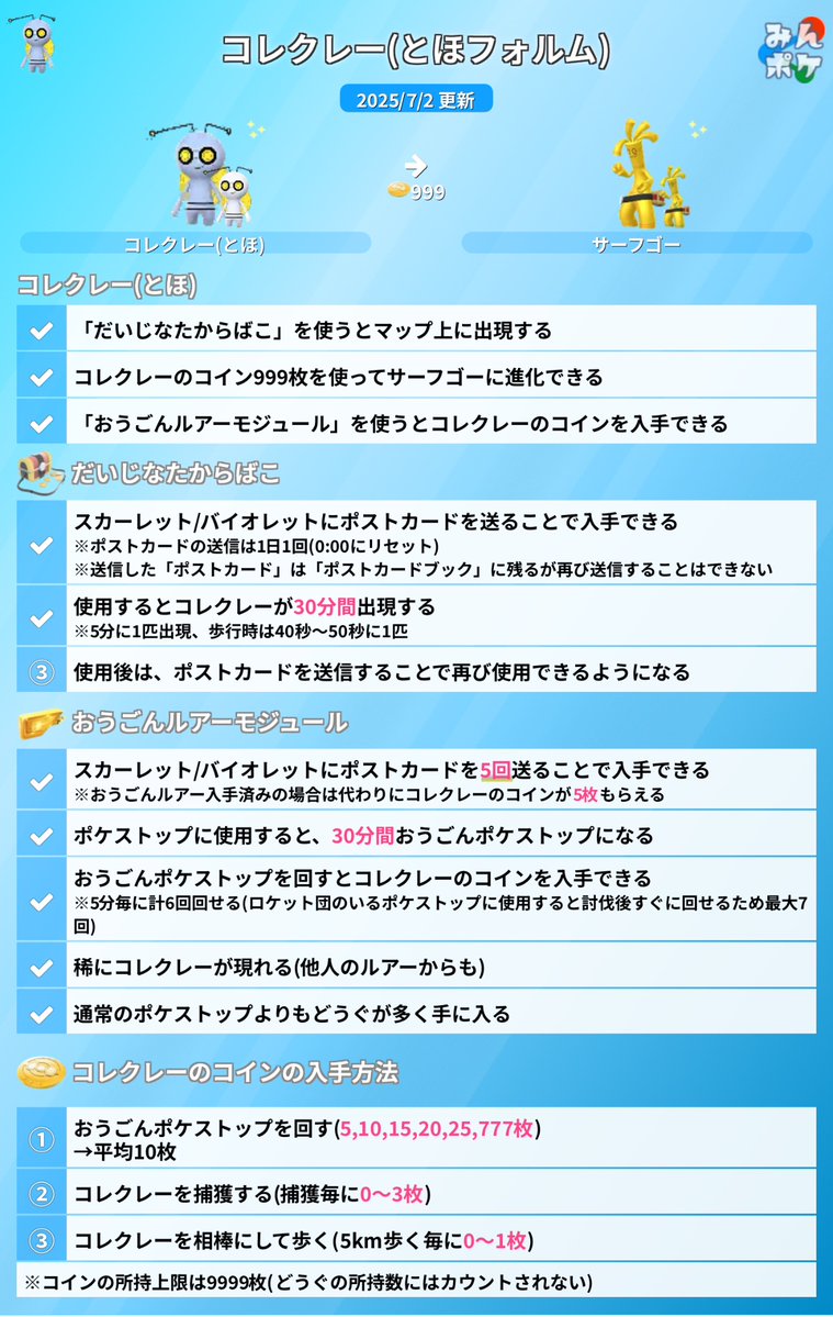 pokemongo_db's tweet image. 【旧正月イベント 2026】
⚡開催期間
2/17(火)10:00〜2/21(土)20:00

✅シママ、ダルマッカ、コレクレーの色違い率アップ
✅交換時のキラ率、キラフレンドになる確率もアップ
✅おうごんポケストップが確率で出現
など
9db.jp/pokemongo/data…
#ポケモンGO