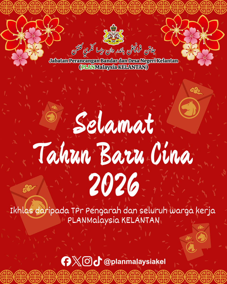 PLANMalaysiaKel's tweet photo. Selamat Menyambut Tahun Baharu Cina kepada seluruh warga yang meraikannya. Semoga tahun ini membawa kemakmuran, kesejahteraan dan kejayaan berterusan kepada kita semua.
#PLANMalaysiaKelantan #jpbdkelantan #tahunbarucina https://t.co/5j2QvVrutc