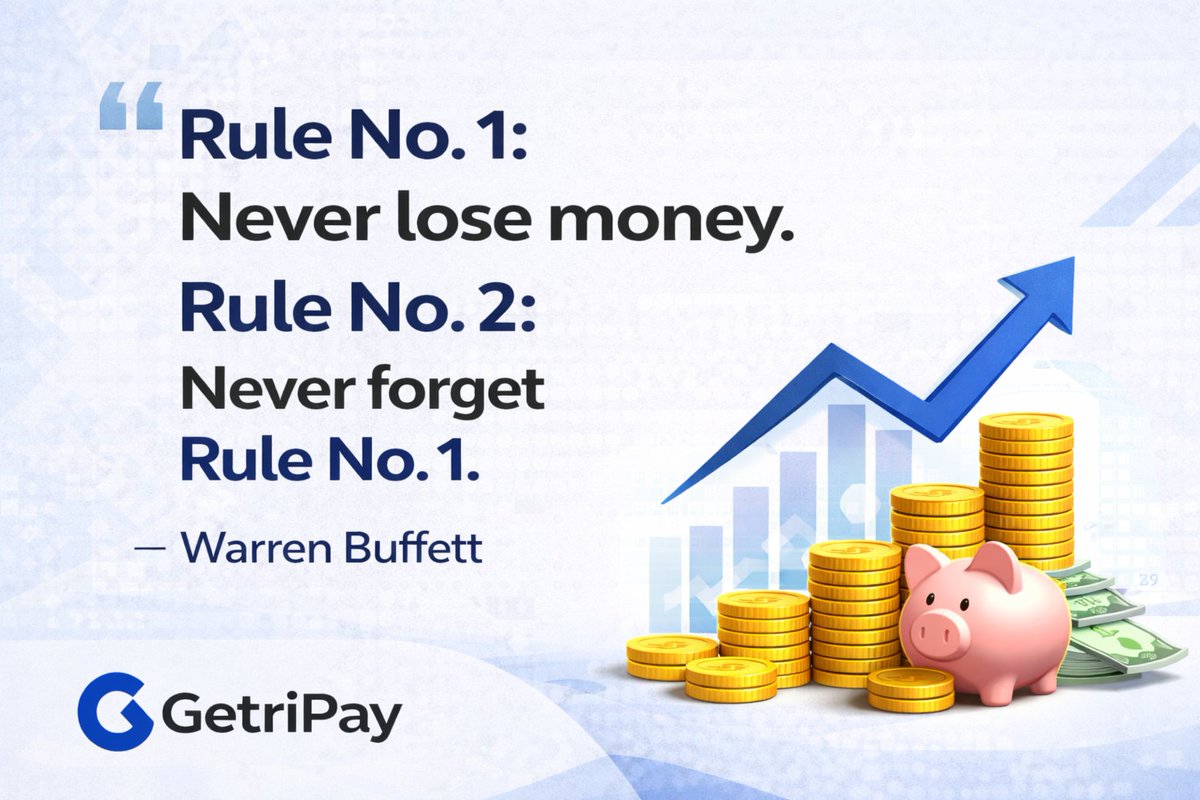 GetriPay's tweet photo. Wealth grows where security comes first.
Have a financially safe week ahead. #getripay #finance #fintech #quoteoftheweek #digitalbanking https://t.co/25LVdBhwW7
