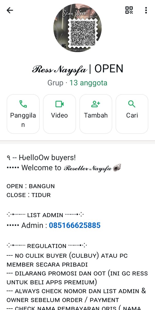 nnanayylyy's tweet image. #zonauang Help repost and like ya, thank you😻❤

Hai temen temen BA, ress aku lagi open memb, buat temen temen yang mau jual apk premium atau need supplier apk premium bisa join ya, terbuka untuk siapa aja

boleh intip pl dulu ya, bisa chat WA aku 

chat.whatsapp.com/IHPlKoKPy4F42B…