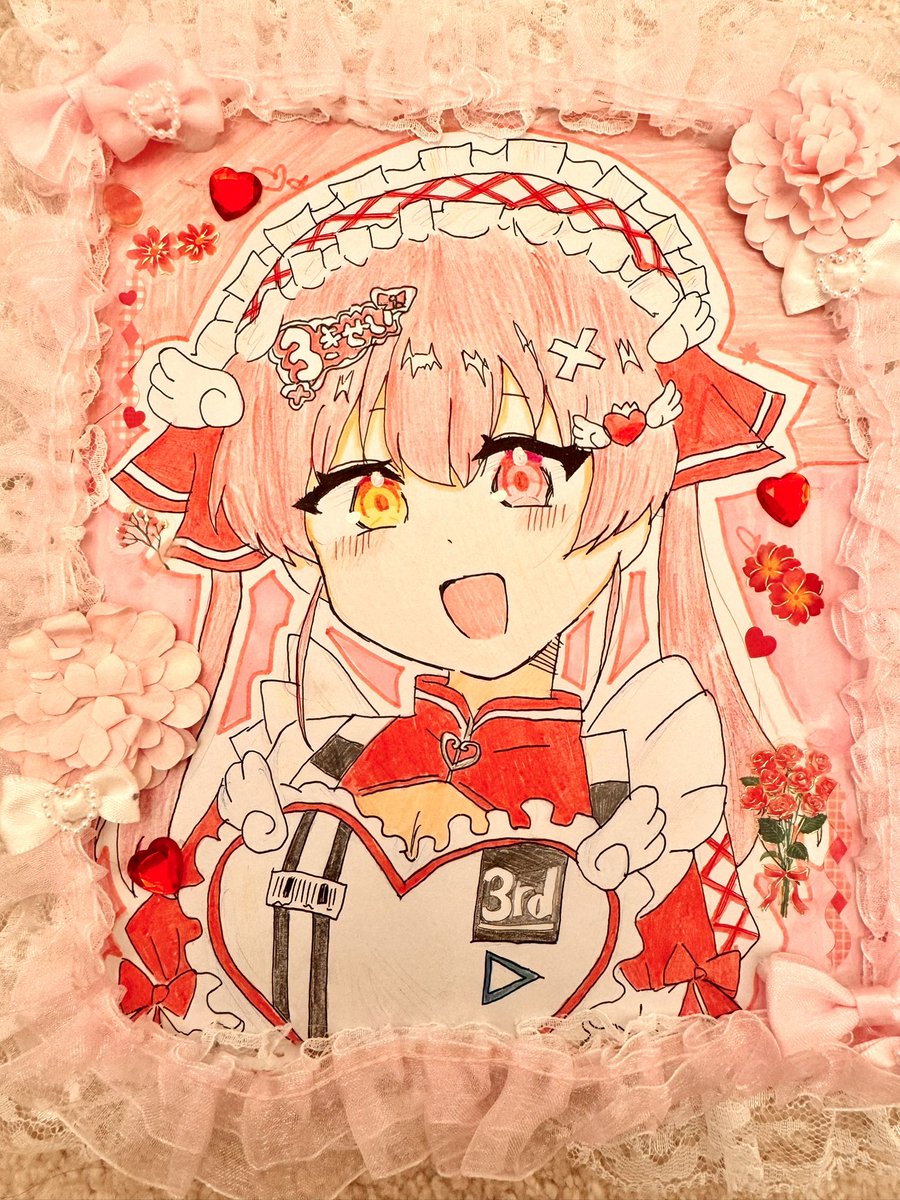 掲載許可が手紙内にあったので、ファンレターに入ってた色紙をパシャリ📸

綺麗にデコられていてとてもかわいい😍💘