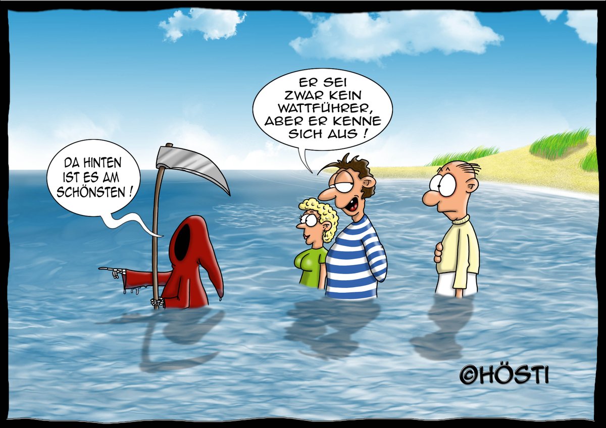 Hsti85933016's tweet photo. Moin zusammen ... weil euch der kleine Hösti Sensenmann sichtlich gefällt, gibt es gern noch ein wenig Schmunzelnachschub. Möge der Wochenstart für euch zumindest humorvoll sein.
#hösticartoons #cartoon #ichliebedasleben #spass #scharlachrotersensenmann #hösti #schwarzerhumor https://t.co/1HrokAsoOX