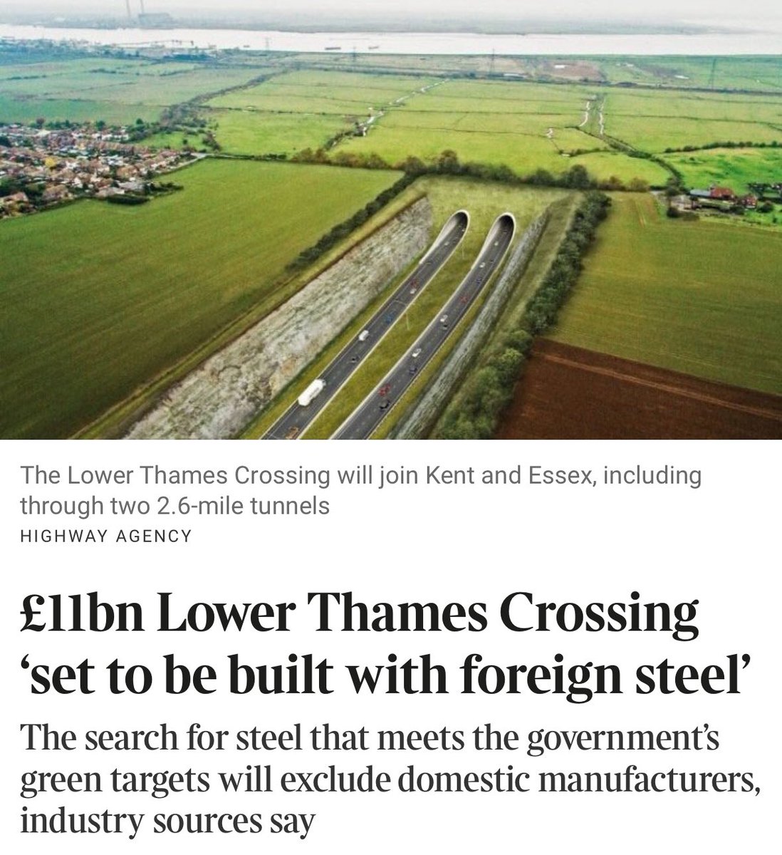 Not only are we making our steel uncompetitive with umpteen regulations and taxes, we are also using green procurement rules that forbid us from using our own steel.

This is madness. Driving up costs and killing off industry. 

Economic suicide and unbelievably wrong-headed