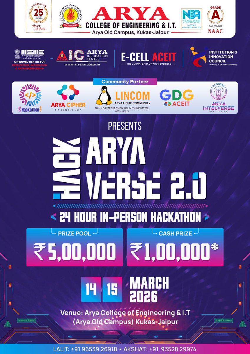 DeepakJ27504778's tweet photo. As part of the organizing team, we’re making this edition bigger &amp; better than ever. 🔥

If you're ready to challenge yourself —
Register now 👇
https://t.co/8inutYOLCr�

Let’s build something unforgettable. 🚀

#Innovation #Developers #TechCommunity #Jaipur https://t.co/KjvKbrhCkz