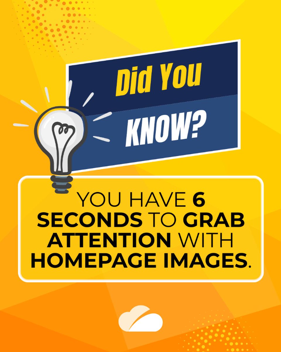 cloudys_com's tweet photo. 💡 Did you know? You only have 6 seconds to make a lasting impression with your homepage visuals! 
Make every pixel count and grab attention fast. ⚡️

#WebDesign #DigitalMarketing #WebsiteTips https://t.co/SrGbsjim8u