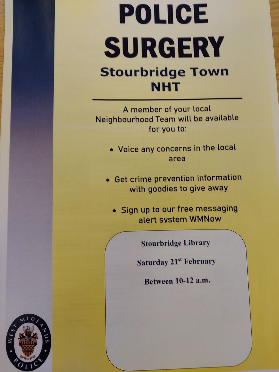 Stourbridge Police tweet media