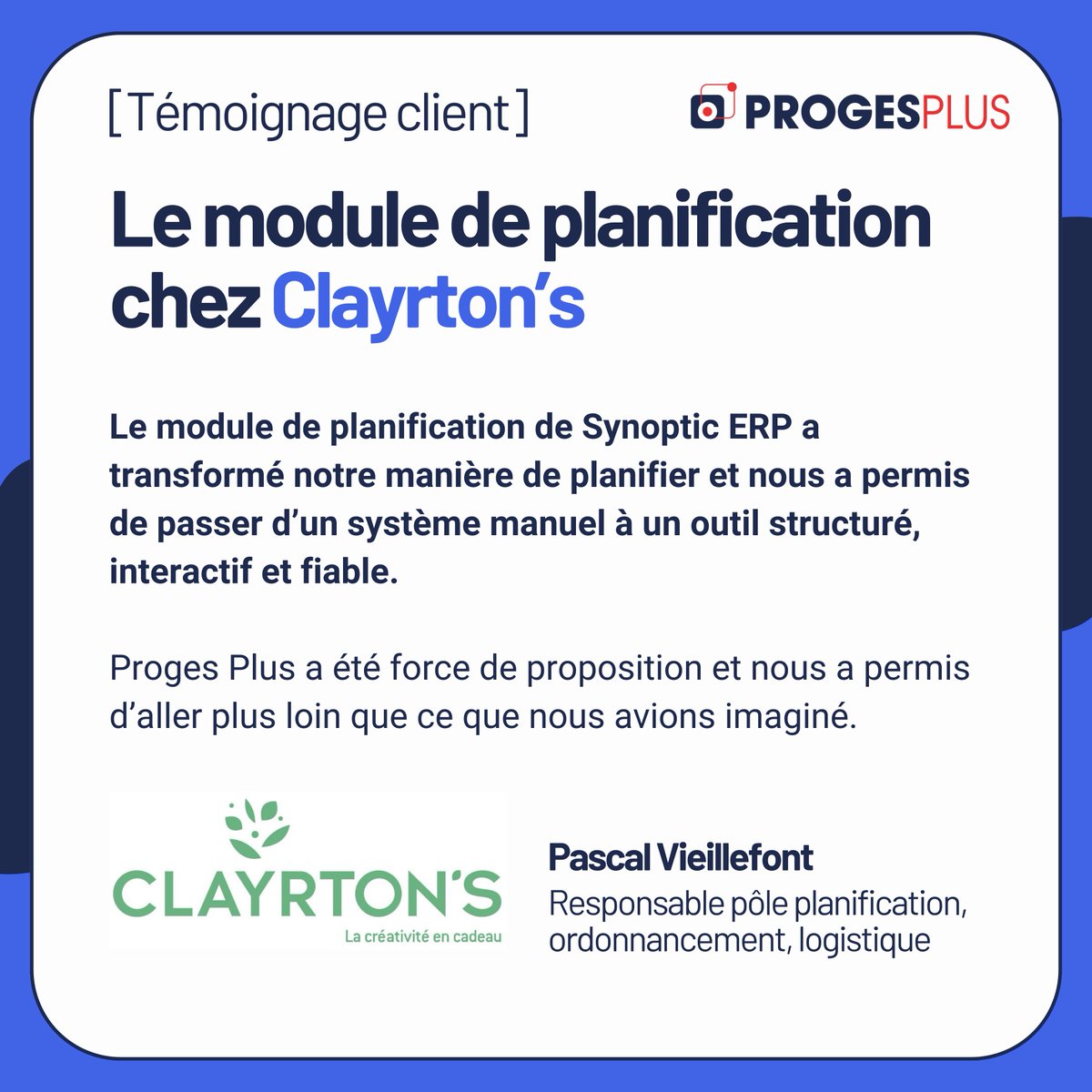 📦 Clayrton's structure sa planification industrielle avec le module de planification de Synoptic ERP. Découvrez le témoignage de Pascal Vieillefont 👇
synoptic-erp.com/fr/temoignage-…
#SynopticERP #Industrie #PME