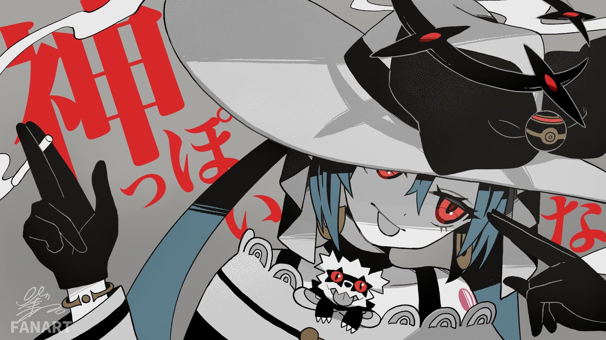 初音ミク 「あくミク×神っぽいな #fanart #ポケミク」|火種/hidaneのイラスト