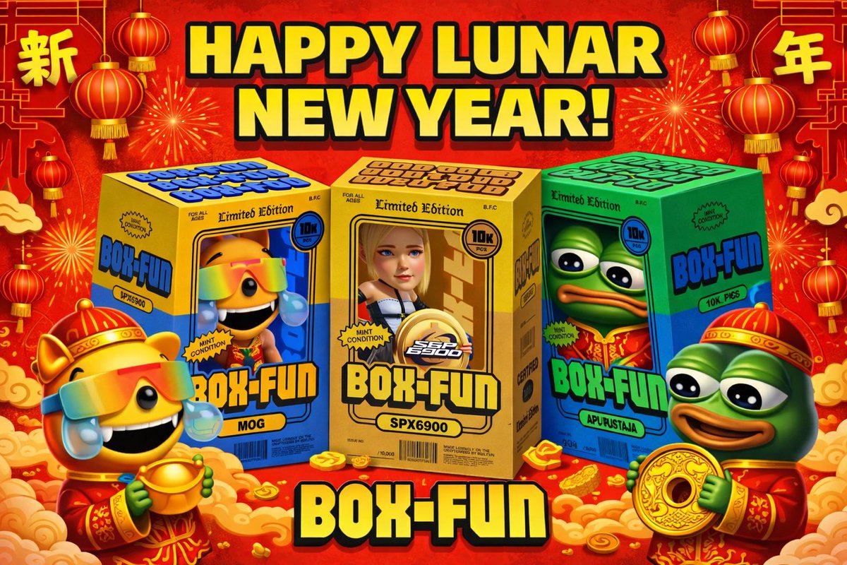 boxdotfun's tweet photo. 🧧 Happy Lunar New Year to everyone celebrating!

💫 We’re picking a few lucky winners to receive special BoxFun presents.

🐉 Like this post and Drop your EVM wallets to join.

Good luck and may this year bring you prosperity! https://t.co/0ouKL06lJZ