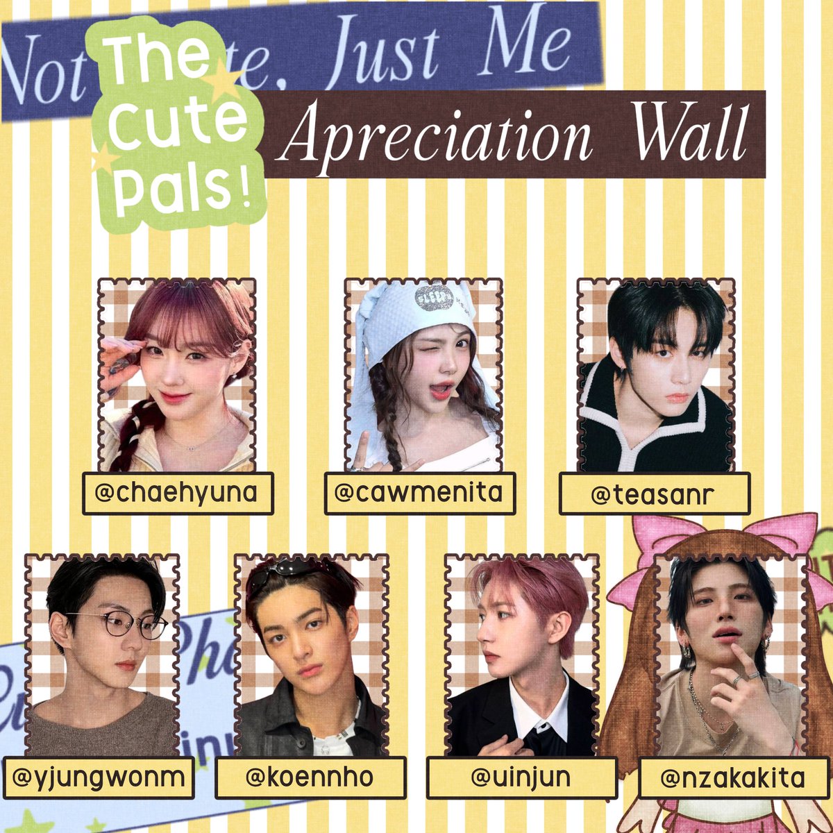 ᅠ
Thank you to the 𝟭𝟰 𝗖𝘂𝘁𝗲𝗽𝗮𝗹𝘀 who achieved outstanding scores this week! Your effort truly shows. To our other 𝗖𝘂𝘁𝗲𝗽𝗮𝗹𝘀, don’t lose heart. Keep moving forward and growing together 頑張って˚. ᵎᵎ
[ + <a href="/edzwardt/">꧁༒☬𝕸𝖆𝖗𝖙𝖎𝖓 𝖐𝖎𝖑𝖑𝖊𝖗𝖘☬༒꧂</a> <a href="/koennho/">ؘ</a> <a href="/uinjun/">RJ.</a> <a href="/nzakakita/">Yuma. 🐈</a> ]
ᅠ