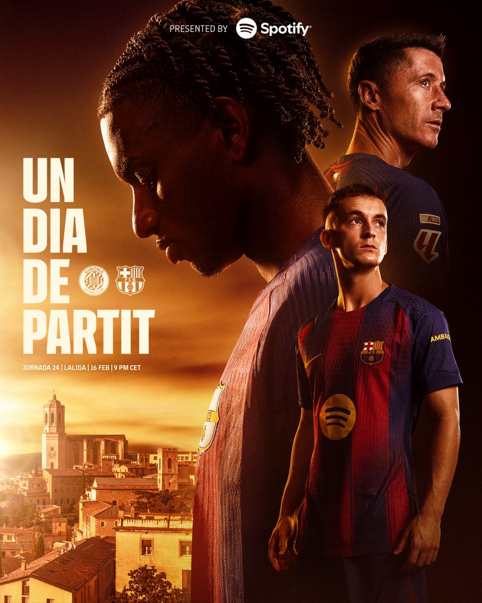 🤩 DIA DE BARÇA! 

🆚 Girona FC 
🏟️ Estádio Montilivi 
🏆 #LaLiga - 24ª rodada
⏰ 21h local (🇧🇷17h e 🇵🇹20h)
📲 #GironaBarça 

👊 #ForçaBarça 🔵🔴