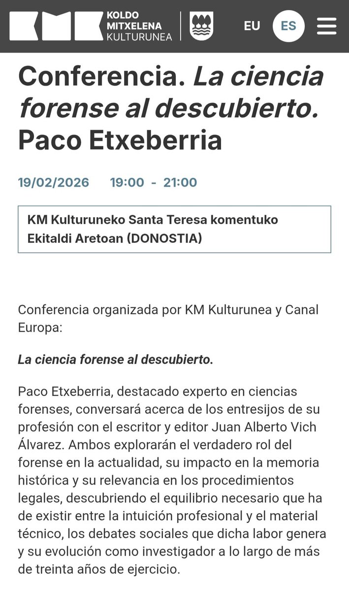 letxenike's tweet photo. Un privilegio recibir al forense Paco Etxeberria dentro del programa Canal Europa directo. https://t.co/JO12TDeqfk
El jueves 19 de febrero, a las 19:00 h. en KMK.
@KMKulturunea @GipuzkoaKultura @VichAlvarezJA 

https://t.co/KMDTvbXWdC https://t.co/lDEahOe1Hv