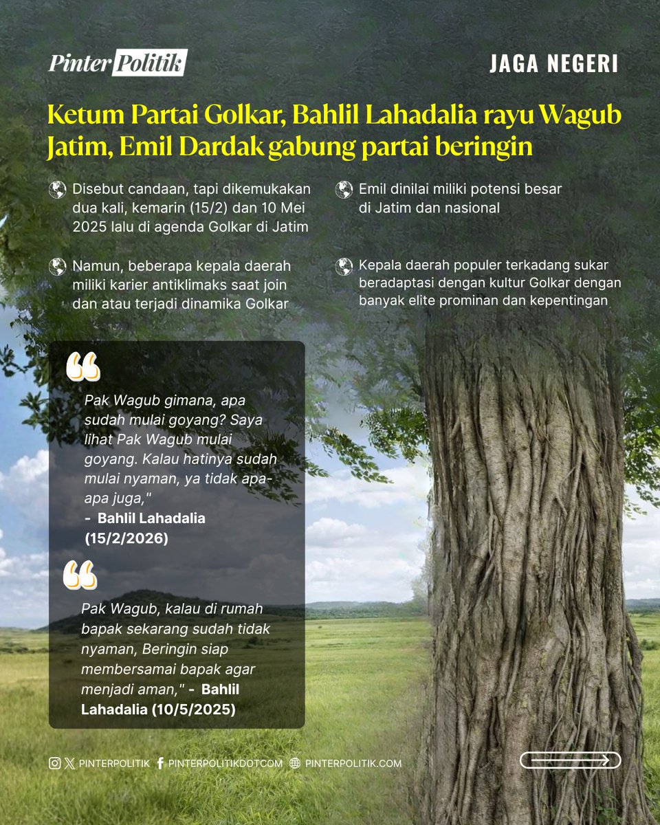 pinterpolitik's tweet image. Valid ngga ya? 🤔

#golkar #emildardak #demokrat #ridwankamil #jaganegeri
