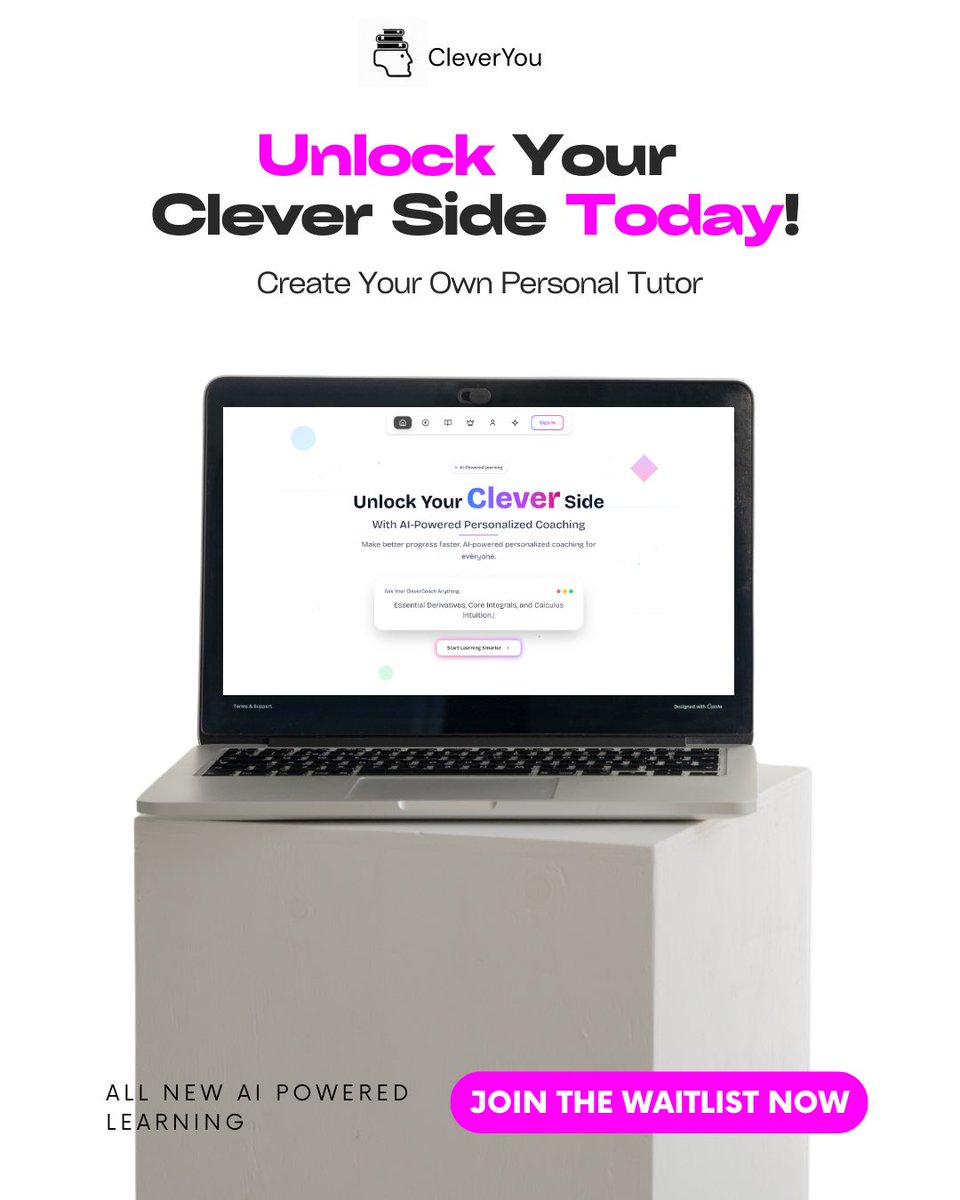 gabrielkappy's tweet photo. Learning was never the problem.
The system was.

It’s finally here. 
CleverYou is built for a different kind of progress —
one that adapts to you.

Early Access is beginning soon

#ai #startup https://t.co/BTqvk02QGo