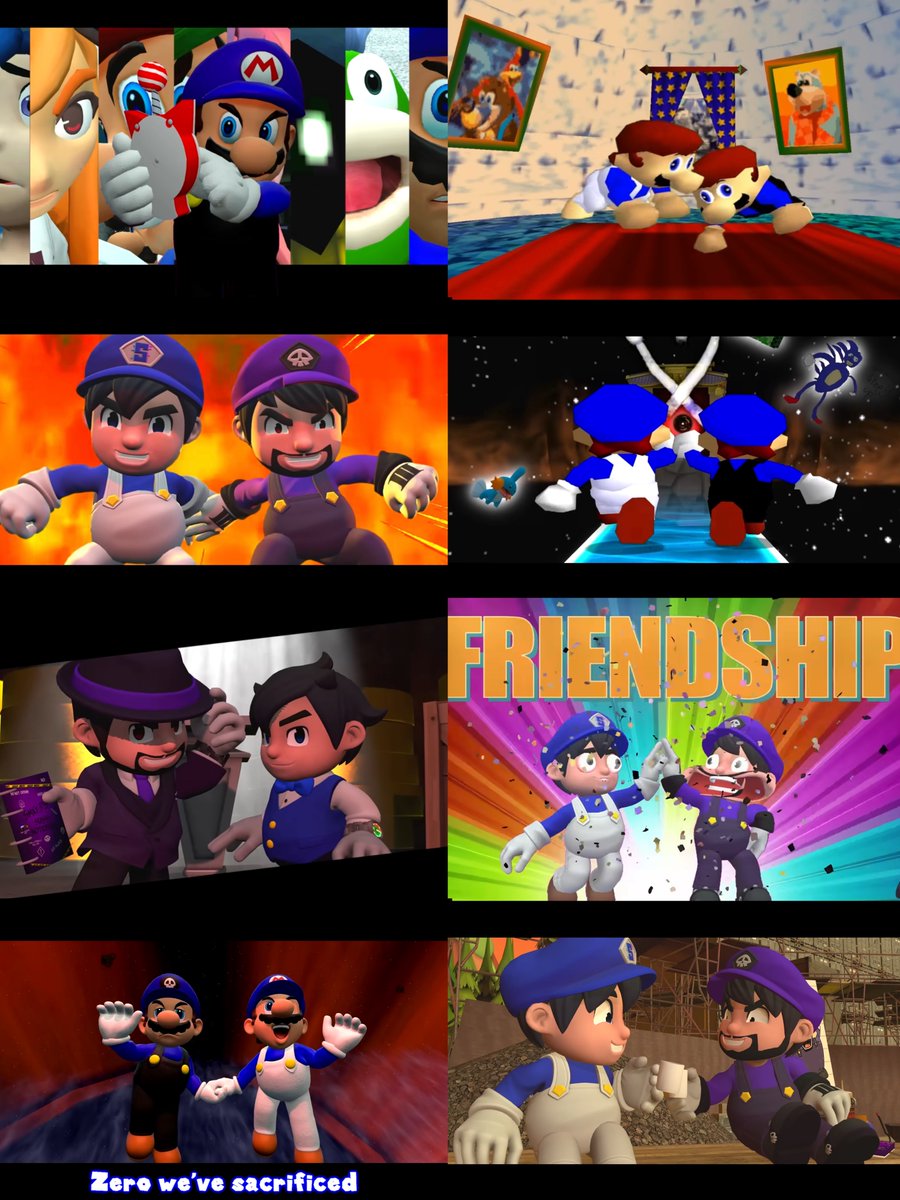 Mos_art15's tweet photo. 5. SMG4 &amp; SMG3

The evolution of their relationship is also significant.
I remember being genuinely happy when SMG3 appeared again on YouTube arc.
To think SMG3, who was originally a villain, is now a main character of the crew and friends with SMG4...! https://t.co/BooDLBpgNE