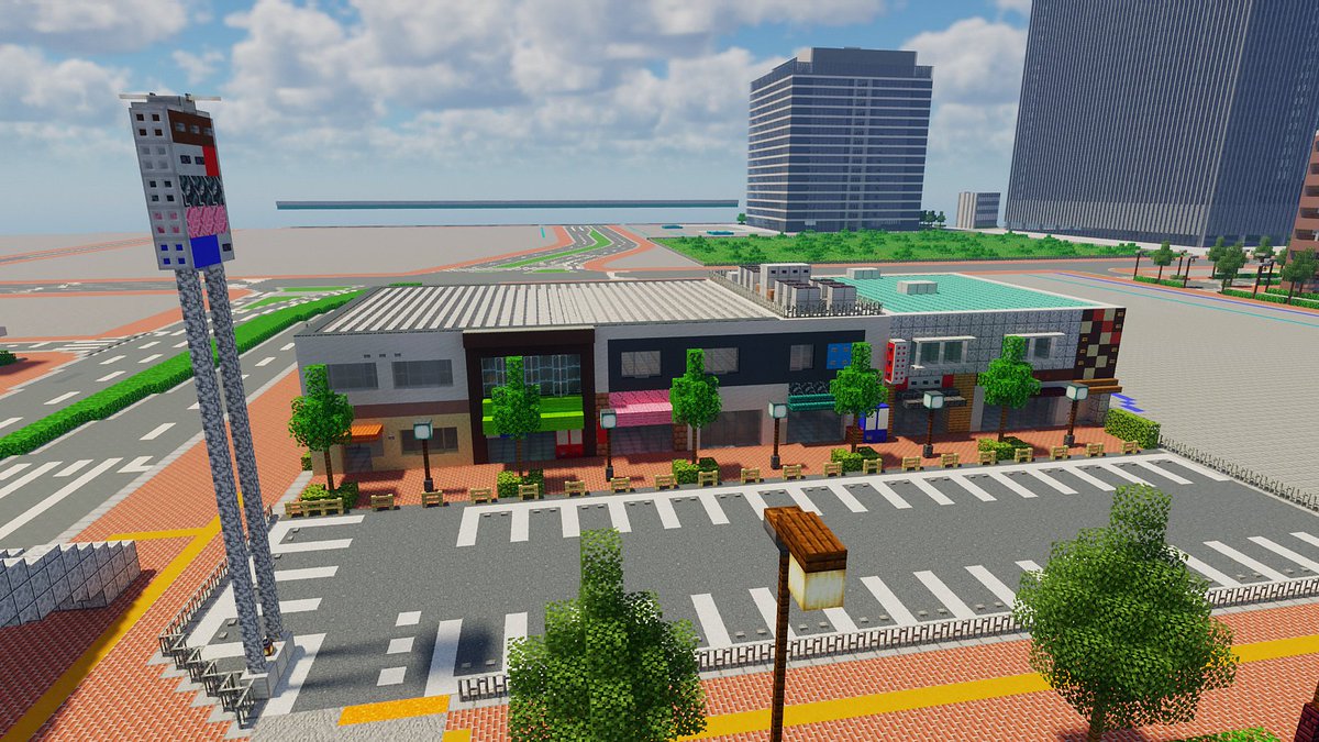 #Minecraft #舞紗奈市

商業施設を作りました。