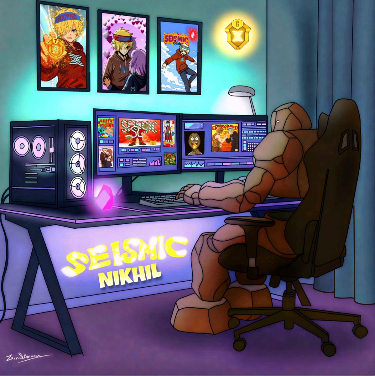 GM CT 

Gmic everyone 
<a href="/SeismicSys/">Seismic</a> 

Happy New Week, Seismic Family!

Rokey’s desk looks absolutely amazing and I’m honestly loving how my artwork fits into it so perfectly. The setup looks clean, creative, and super attractive!

A big thank you to <a href="/zanulabdin10/">ZAINUL(❖,❖)</a> for designing