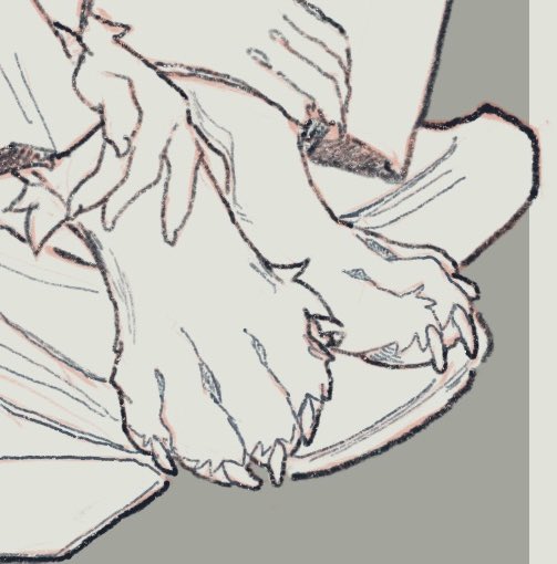 It's Chinese New Year's Eve — I don‘t have a perfectly themed drawing to share, but still wanted to wish everyone a happy new year! 
Also, I finally improved the shape of the paws this time and absolutely loved how they turned out — just couldn’t not share them separately