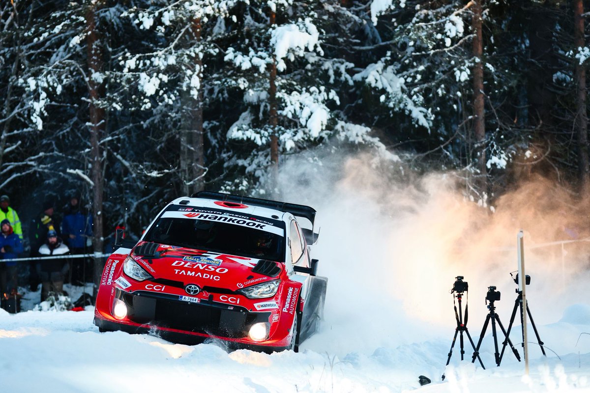 Fin de semana casi perfecto de Elfyn Evans y Toyota.

De nuevo Evans arranca el año con mucha fuerza al igual que en 2025, le llegará esta temporada para llevarse el título?
 alnocorallyes.com/index.php/noti… 

#WRC 
#RallySweden