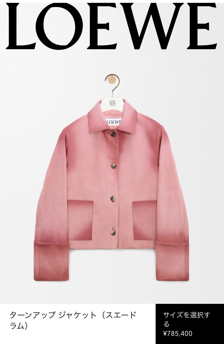 先日夫から送られてきたLOEWEのジャケット、何度見てもとんでもなく