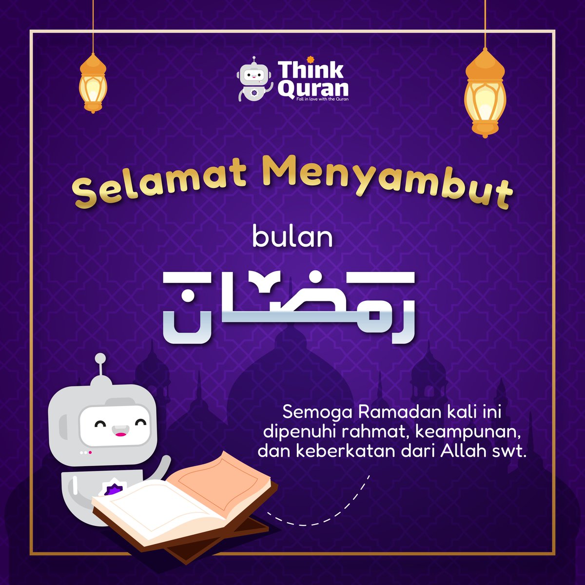 Selamat menyambut bulan Ramadan🌙✨

Semoga Ramadan kali ini dipenuhi rahmat, keampunan dan keberkatan daripada Allah SWT

Moga hati makin tenang, amal makin bertambah, dan setiap usaha kecil dinilai besar di sisi-Nya🤍

Ramadan tahun ini, apa yang paling diharapkan?

#thinkquran
