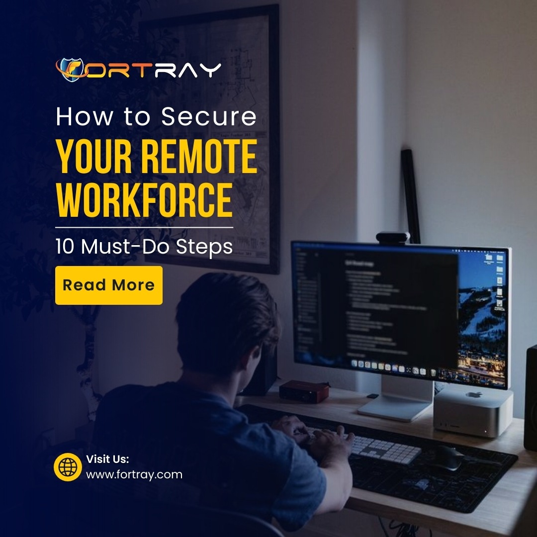 FortrayServices's tweet photo. Remote work in 2026 = bigger cyber risks.
Here’s how to secure your distributed workforce with the latest strategies.

Read the full blog: https://t.co/1bm6McyZVw

#CyberSecurity #RemoteWork #Fortrayglobalservices #WorkFromHome https://t.co/QZn0u9v6k0