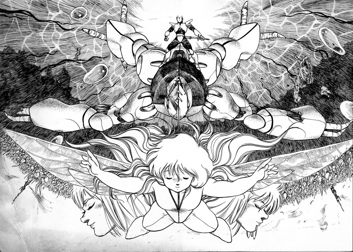 ワシのオーラ力を測定する方法はないものか。
ダンバイン。たぶん30年以上前に描いた絵だと思います。原画の折り目もついてますね(笑)
Is there any way to measure my aura power?  Dunbine. I think this was probably drawn over 30 years ago. There are even creases from the original (lol). 